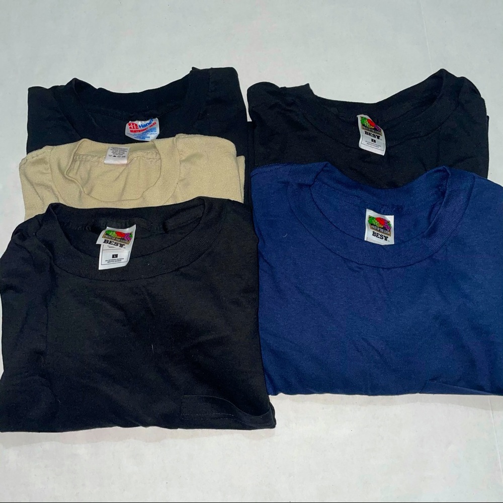 Lot of 5 Large Vintage 50/50 T Shirts Fruit Hanes